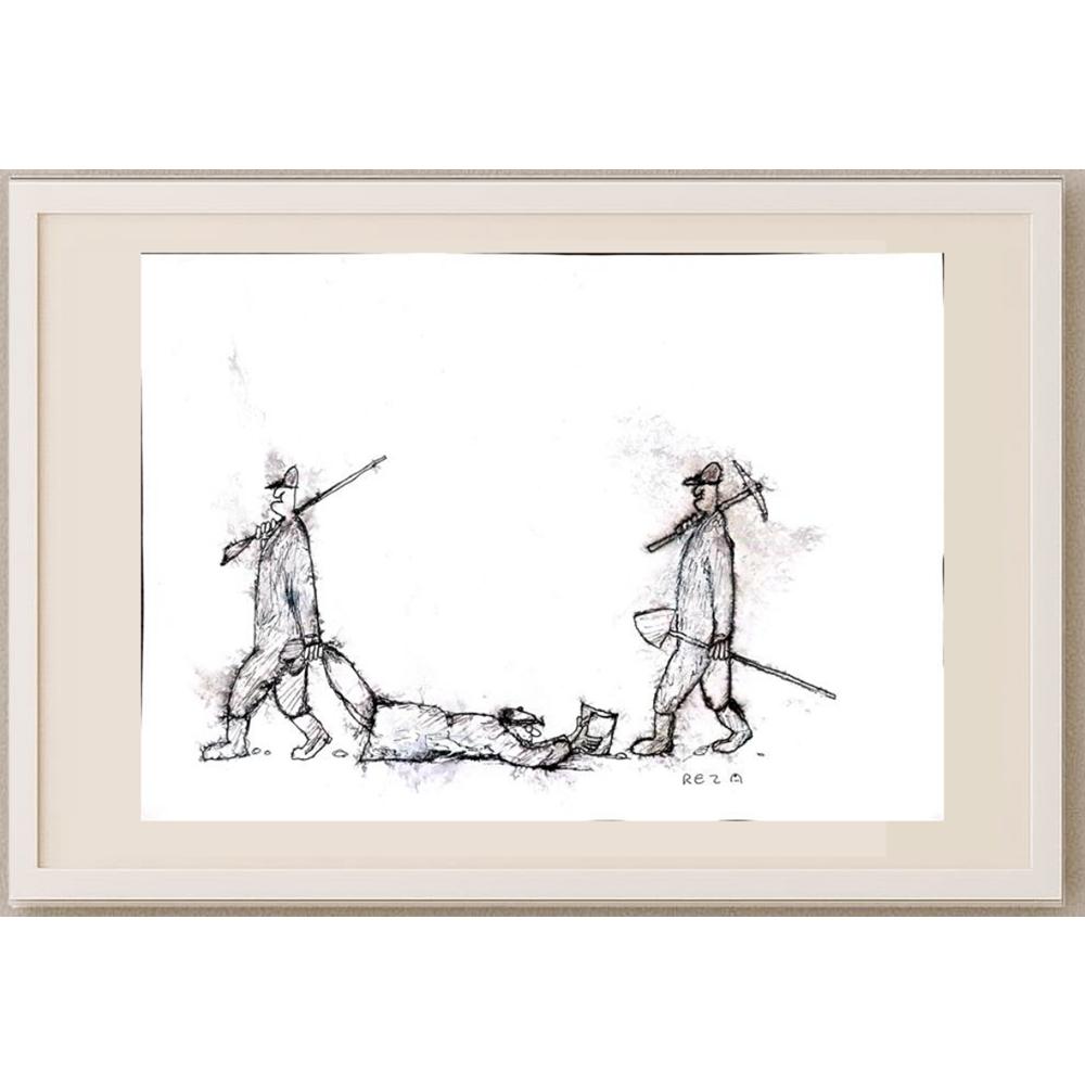 Reza Zaev Heidari 25x21cm Orijinal Karikatür BOD02794