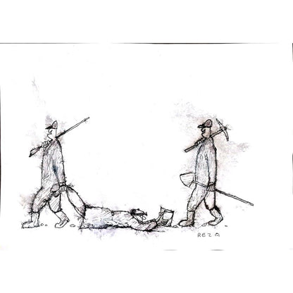 Reza Zaev Heidari 25x21cm Orijinal Karikatür BOD02794