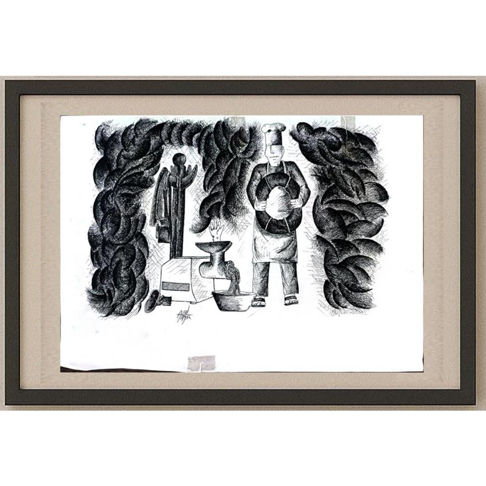 Amir Reza Kherdazed 29x21cm Orijinal Karikatür BOD02797