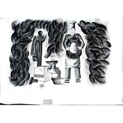 Amir Reza Kherdazed 29x21cm Orijinal Karikatür BOD02797