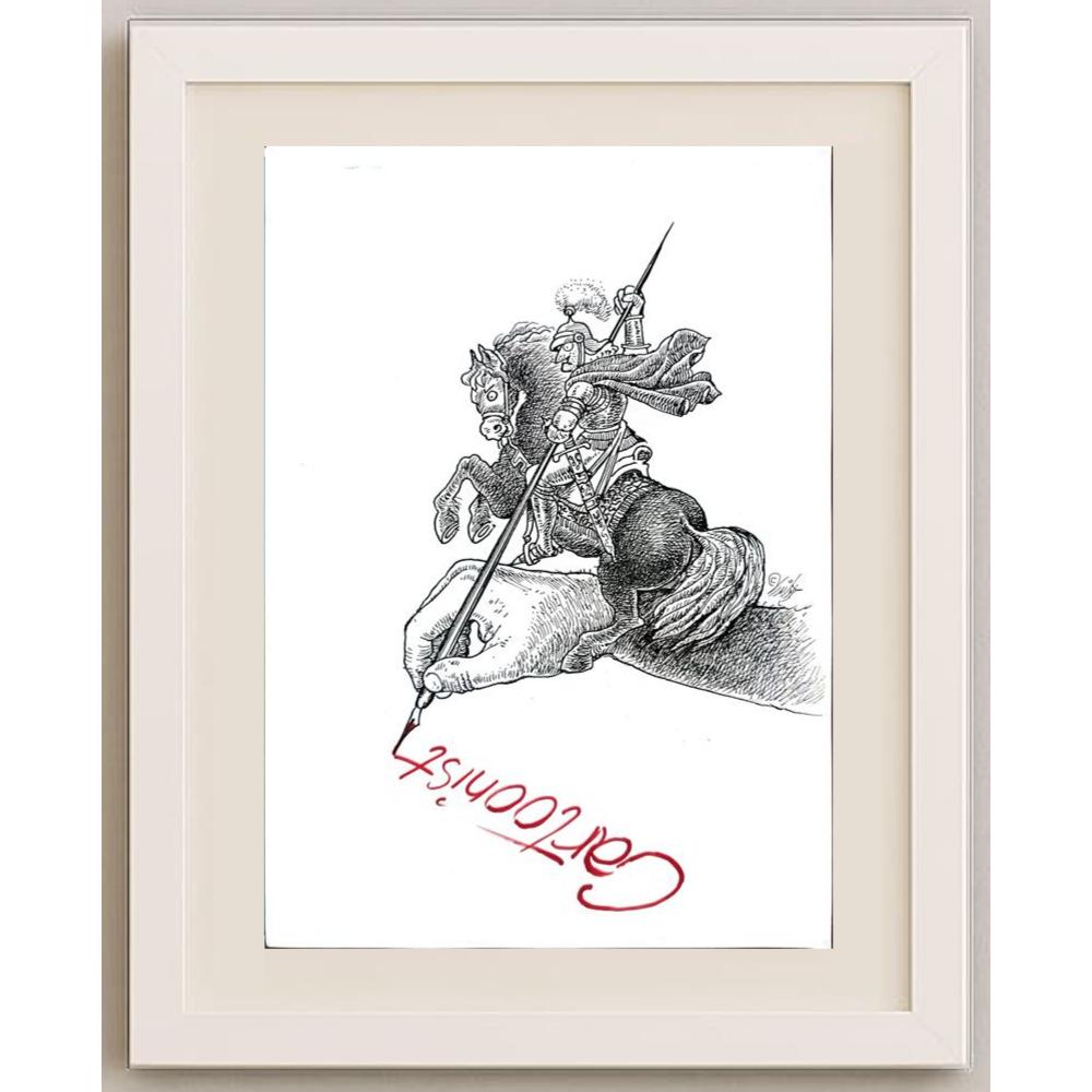 Ali Divandari 29x21cm Orijinal Karikatür BOD02799