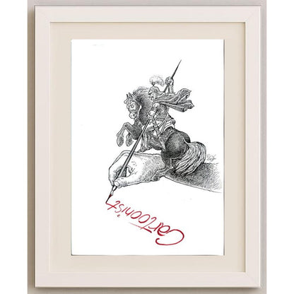 Ali Divandari 29x21cm Orijinal Karikatür BOD02799