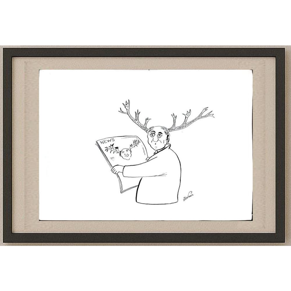 Zivanic Gostimir 29x21cm Orijinal Karikatür BOD02803