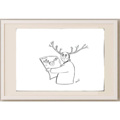 Zivanic Gostimir 29x21cm Orijinal Karikatür BOD02803
