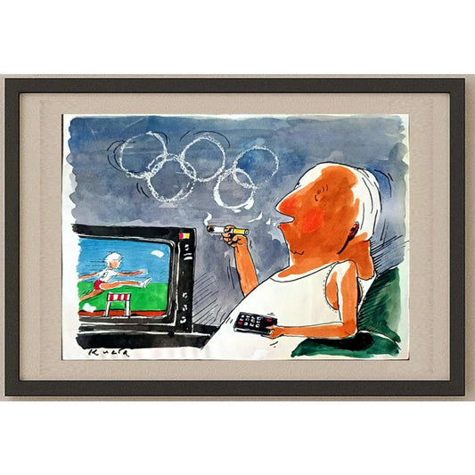 Praoownia Malarstwa 29x21cm Orijinal Karikatür BOD02805