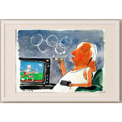 Praoownia Malarstwa 29x21cm Orijinal Karikatür BOD02805