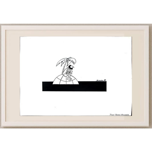 Jivko Tenev 29x21cm Orijinal Karikatür BOD02809