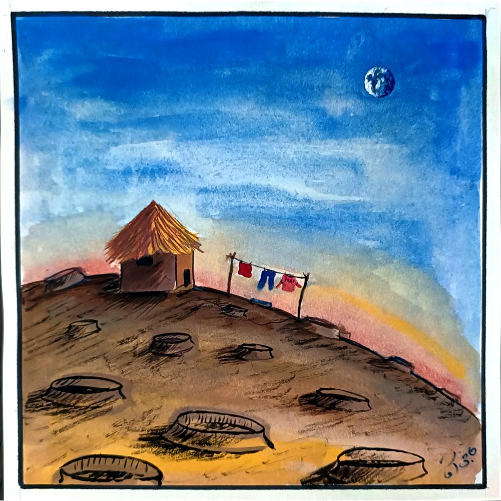 Gholam Hossein Hajiagha 18x18cm Orijinal Karikatür BOD02810