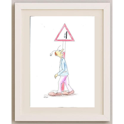 Gholam Hossein Hajiagha 25x18cm Orijinal Karikatür BOD02812
