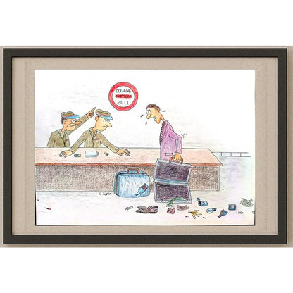 Gholam Hossein Hajiagha 25x18cm Orijinal Karikatür BOD02813