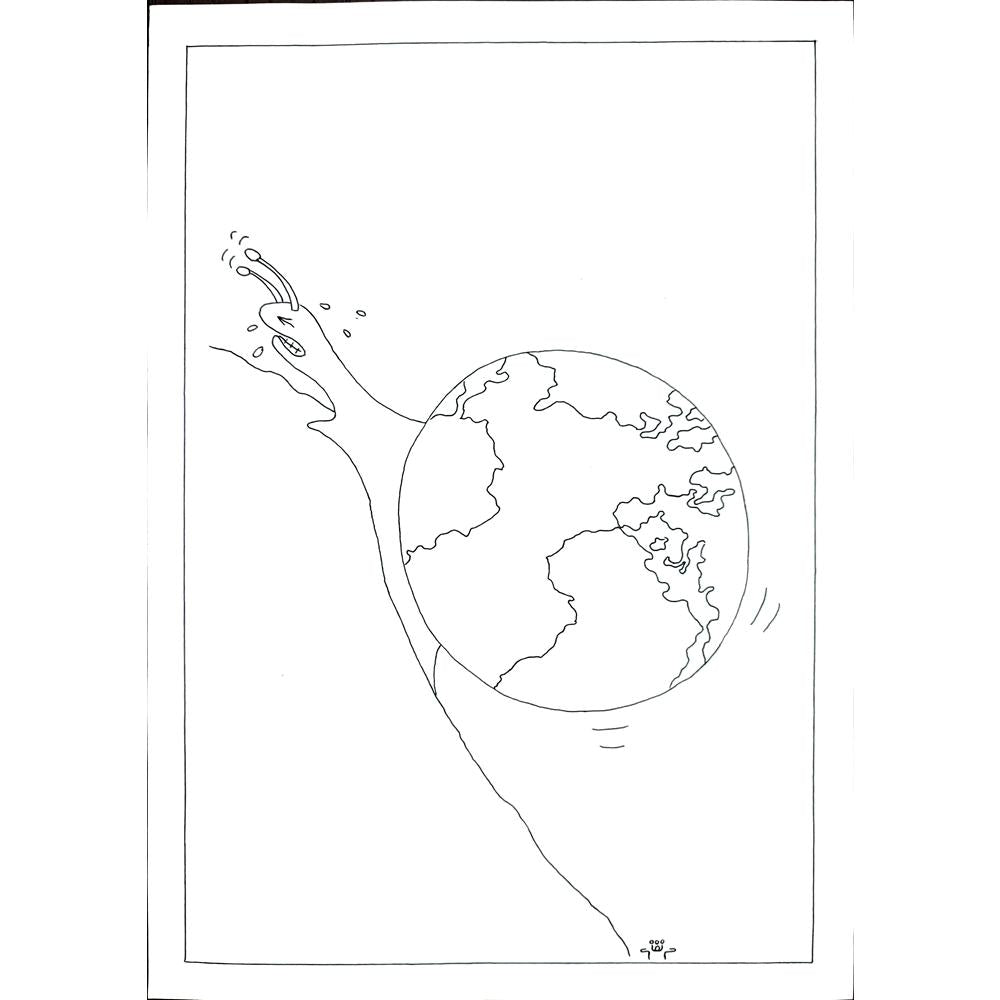 Morteza Azarkheil 29x21cm Orijinal Karikatür BOD02816