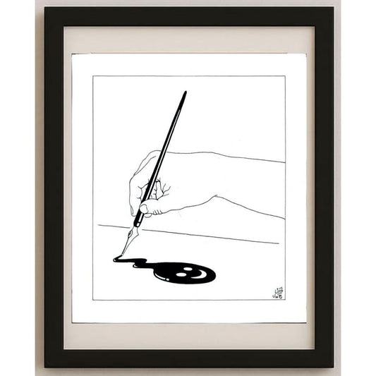 Hamid Reza Azarkheil 29x21cm Orijinal Karikatür BOD02817
