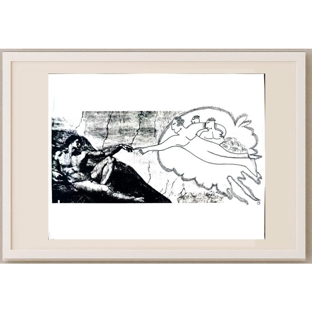 Unknown 29x21cm Orijinal Karikatür BOD02818