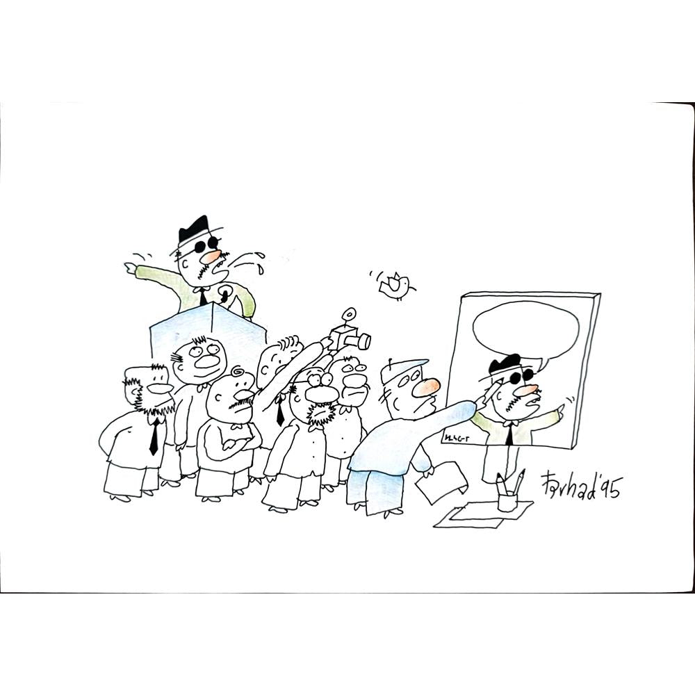 Amir Farhad Mohammadyari 29x21cm Orijinal Karikatür BOD02824