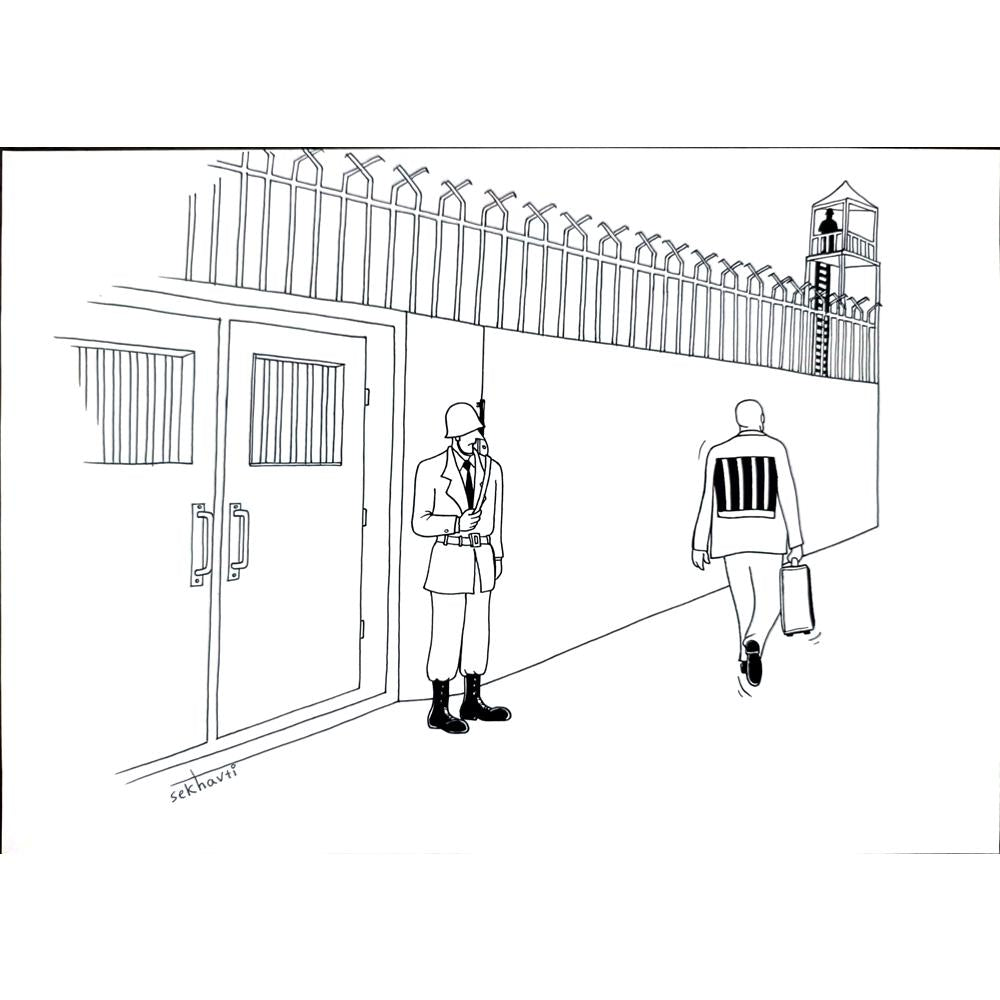 Sekhavti 29x21cm Orijinal Karikatür BOD02828