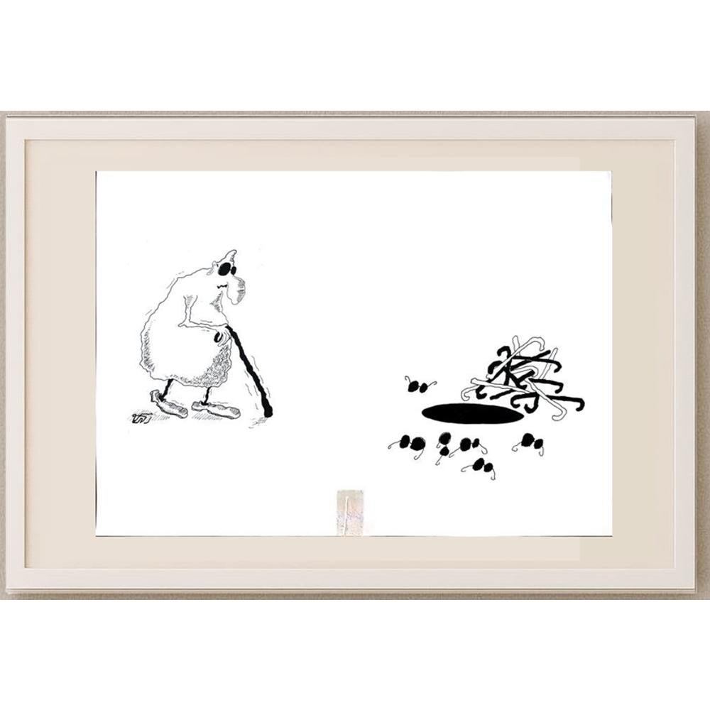 Unknown 29x21cm Orijinal Karikatür BOD02831