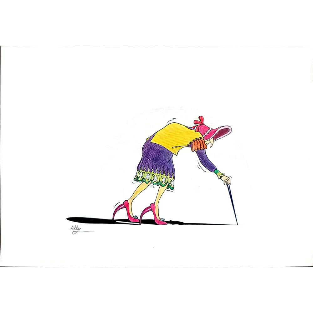 Majid Maghsoodi 29x21cm Orijinal Karikatür BOD02834