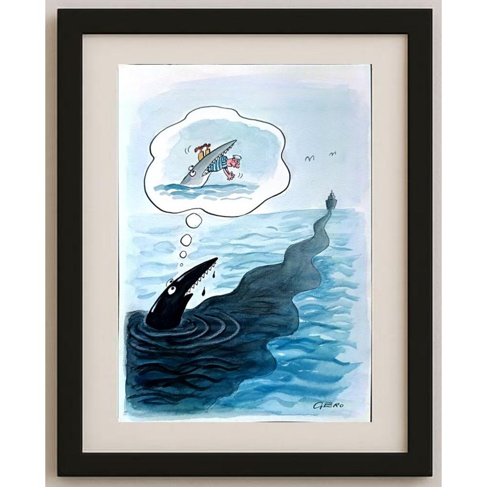 Miroslav Gerencer 29x21cm Orijinal Karikatür BOD02837