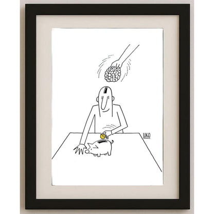 Peter Luko 29x21cm Orijinal Karikatür BOD02843