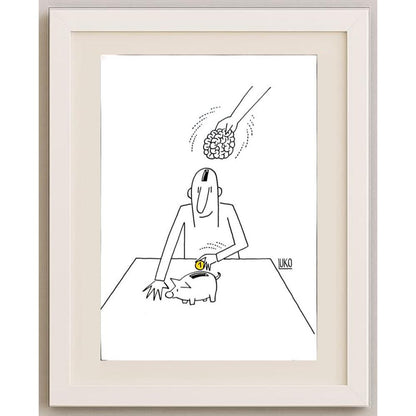Peter Luko 29x21cm Orijinal Karikatür BOD02843