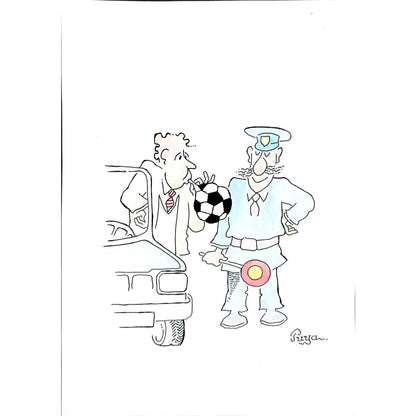 Zdenko Puhin 29x21cm Orijinal Karikatür BOD02847