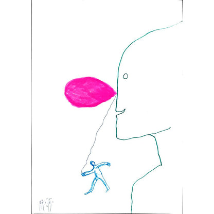 Fedor Kritovak 29x21cm Orijinal Karikatür BOD02849