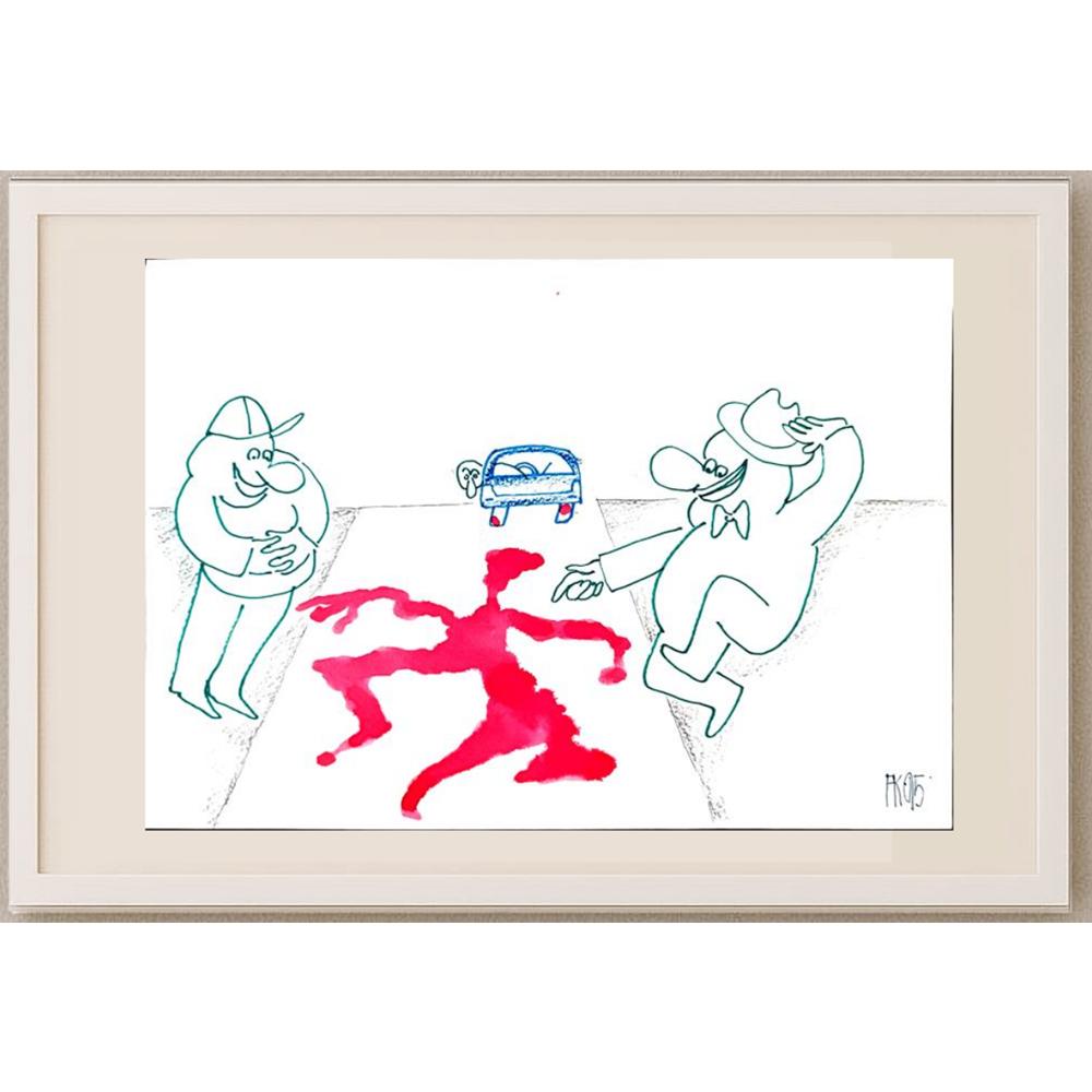 Fedor Kritovak 29x21cm Orijinal Karikatür BOD02850