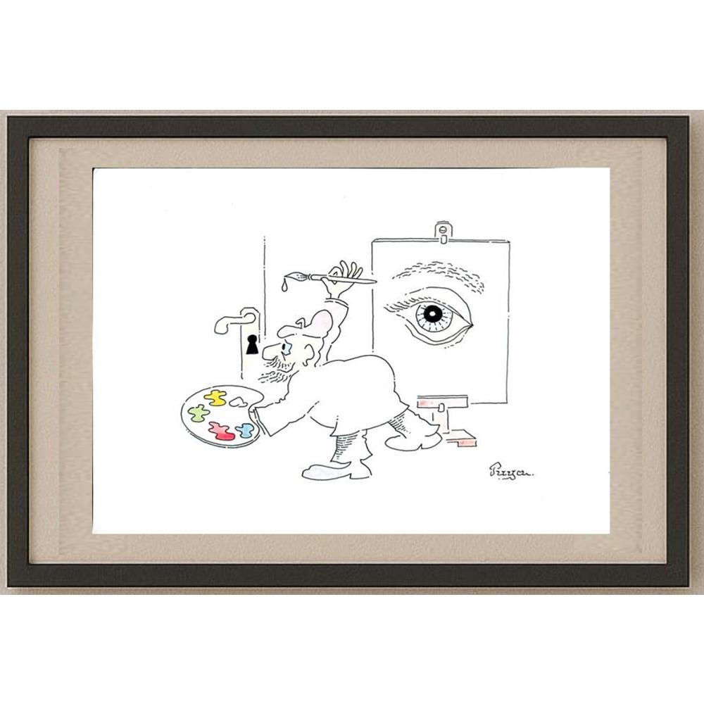 Zdenko Puhin 29x21cm Orijinal Karikatür BOD02851