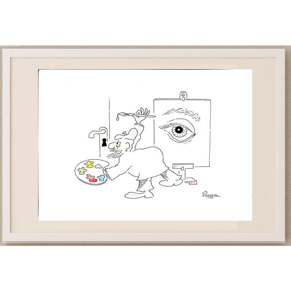 Zdenko Puhin 29x21cm Orijinal Karikatür BOD02851