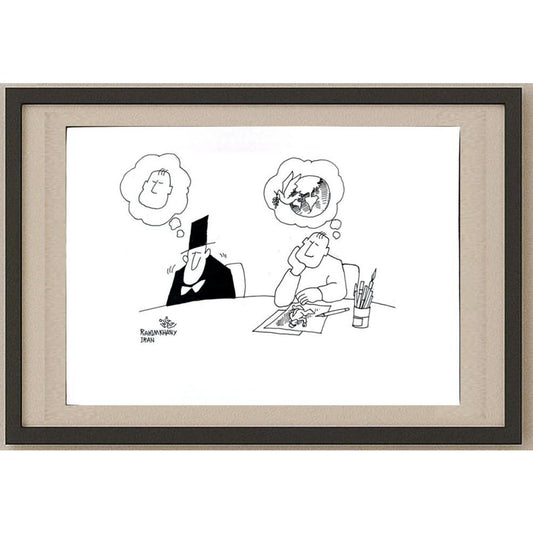 Hossein Rahimkhany 43x30cm Orijinal Karikatür BOD02853