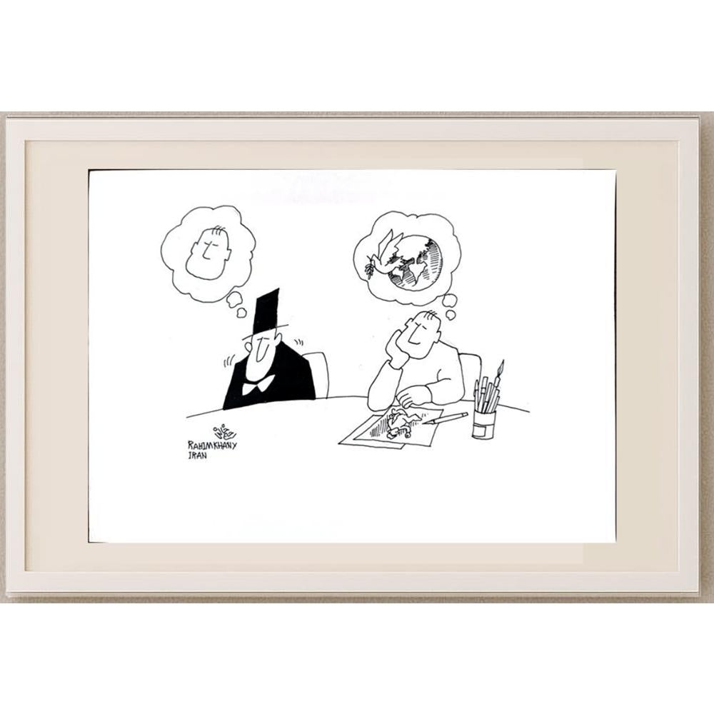 Hossein Rahimkhany 43x30cm Orijinal Karikatür BOD02853