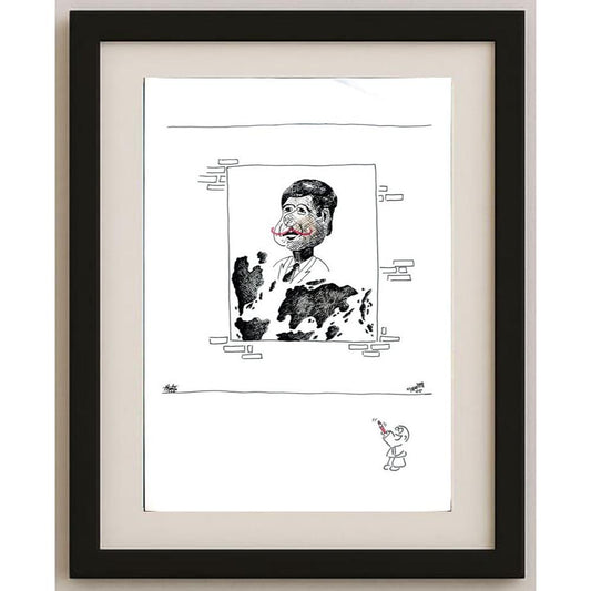 Unknown 29x21cm Orijinal Karikatür BOD02854