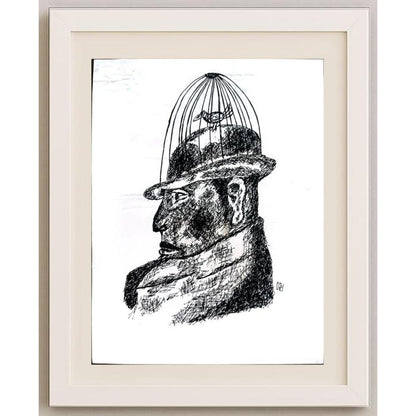 Karim Karımi Zadeh 29x21cm Orijinal Karikatür BOD02855