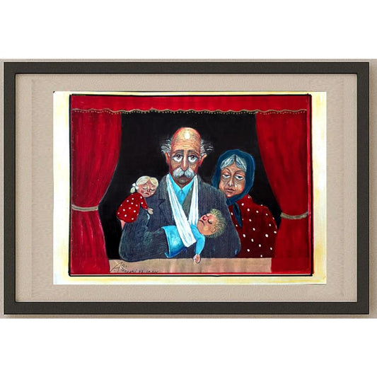 Ali Divandari 29x21cm Orijinal Karikatür BOD02856