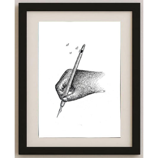 Masoud Ziaei Zardkhashosei 29x21cm Orijinal Karikatür BOD02857