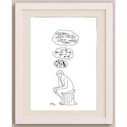 Unknown 29x21cm Orijinal Karikatür BOD02858