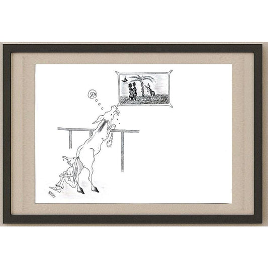 Majid Miri 29x21cm Orijinal Karikatür BOD02862