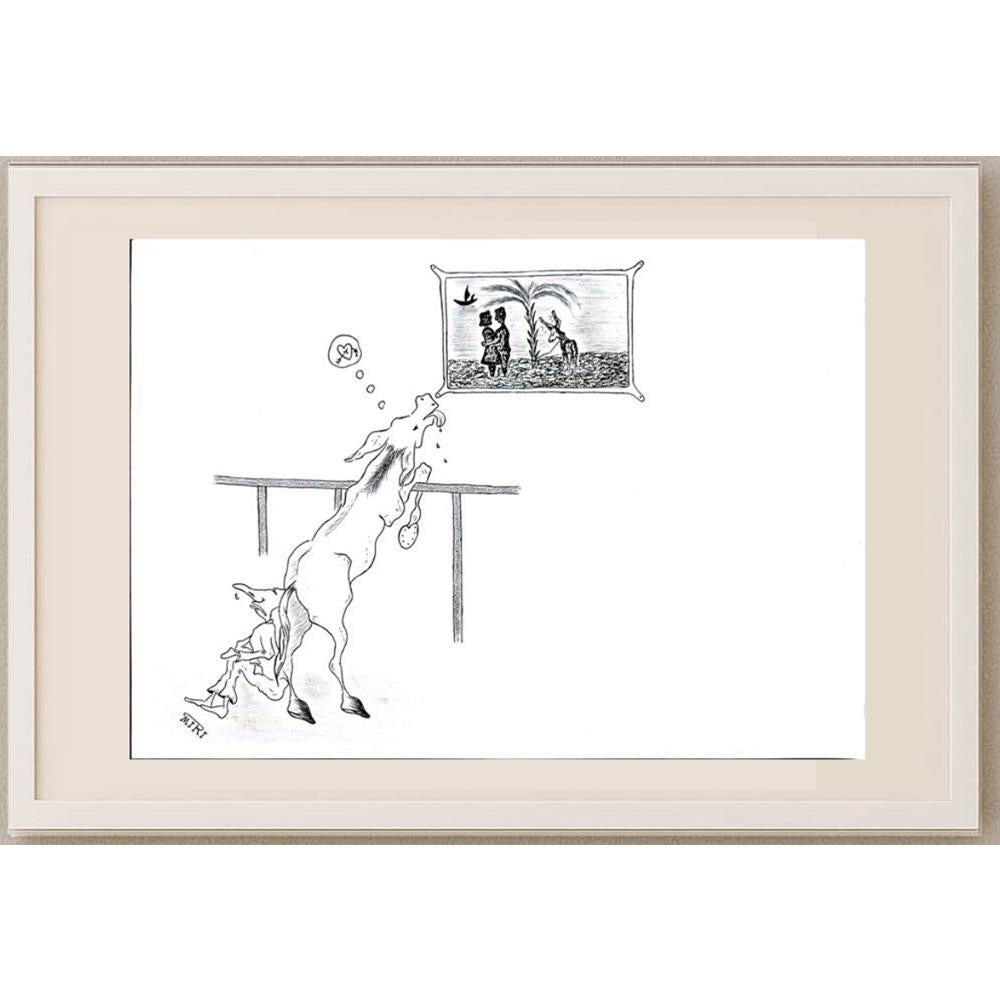 Majid Miri 29x21cm Orijinal Karikatür BOD02862