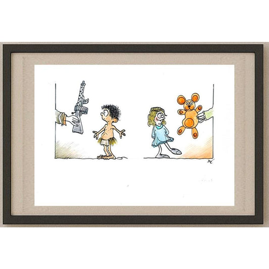 Andre Mathijs 29x21cm Orijinal Karikatür BOD02865
