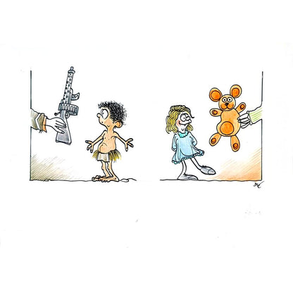 Andre Mathijs 29x21cm Orijinal Karikatür BOD02865