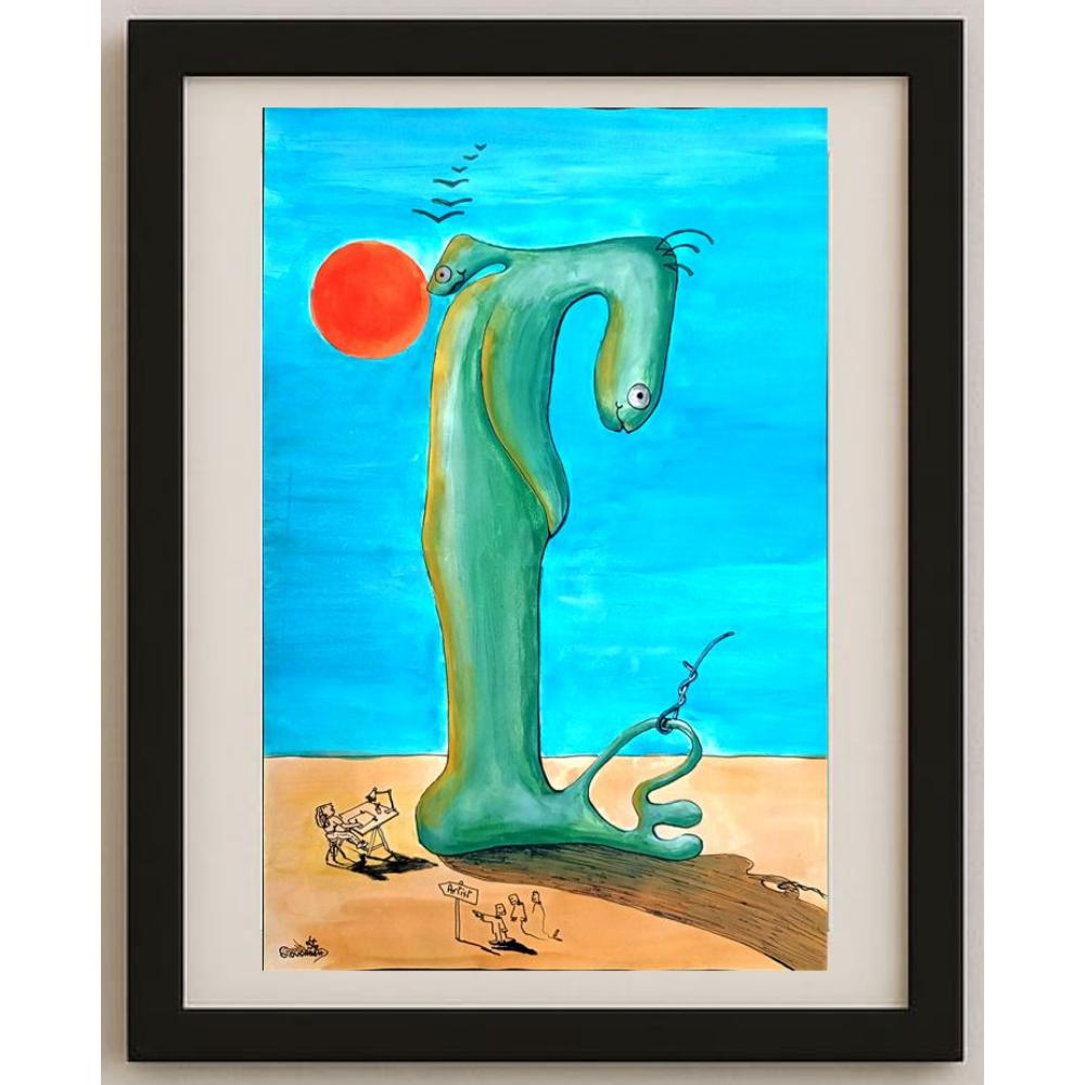 Soudabeh Memarzadeh 40x25cm Orijinal Karikatür BOD02866