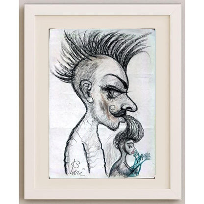 Pari Mohammad Nabi 29x21cm Orijinal Karikatür BOD02872