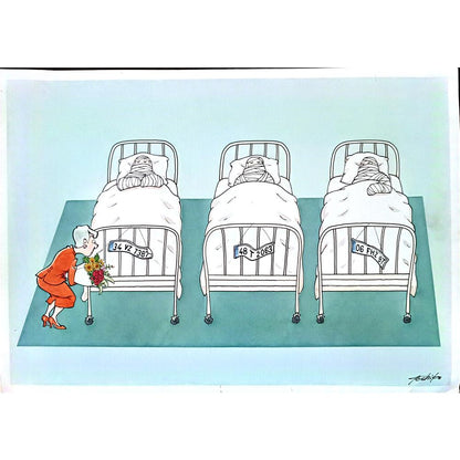 Toshiko Nishida 43x30cm Orijinal Karikatür BOD02875