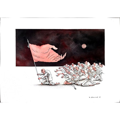 Vladimir Stepanov 43x30cm Orijinal Karikatür BOD02877