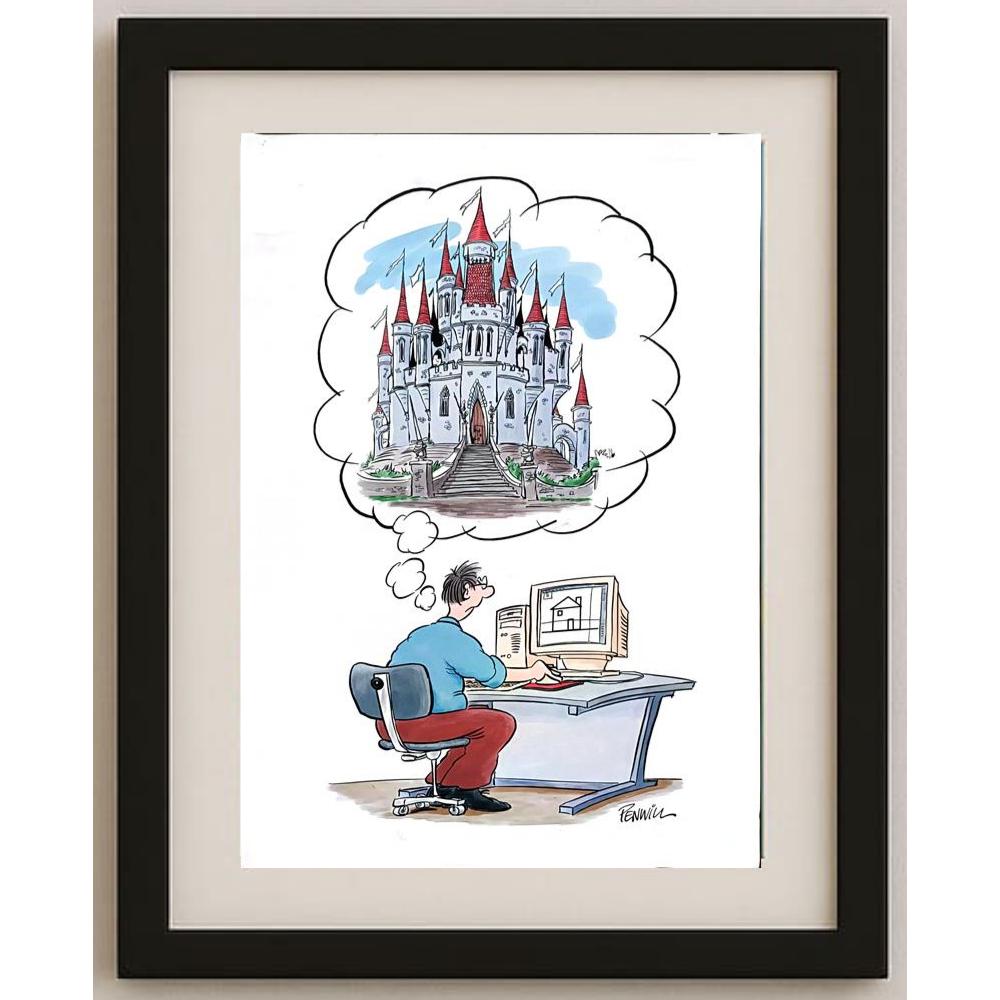 Roger Penwill 43x30cm Orijinal Karikatür BOD02878