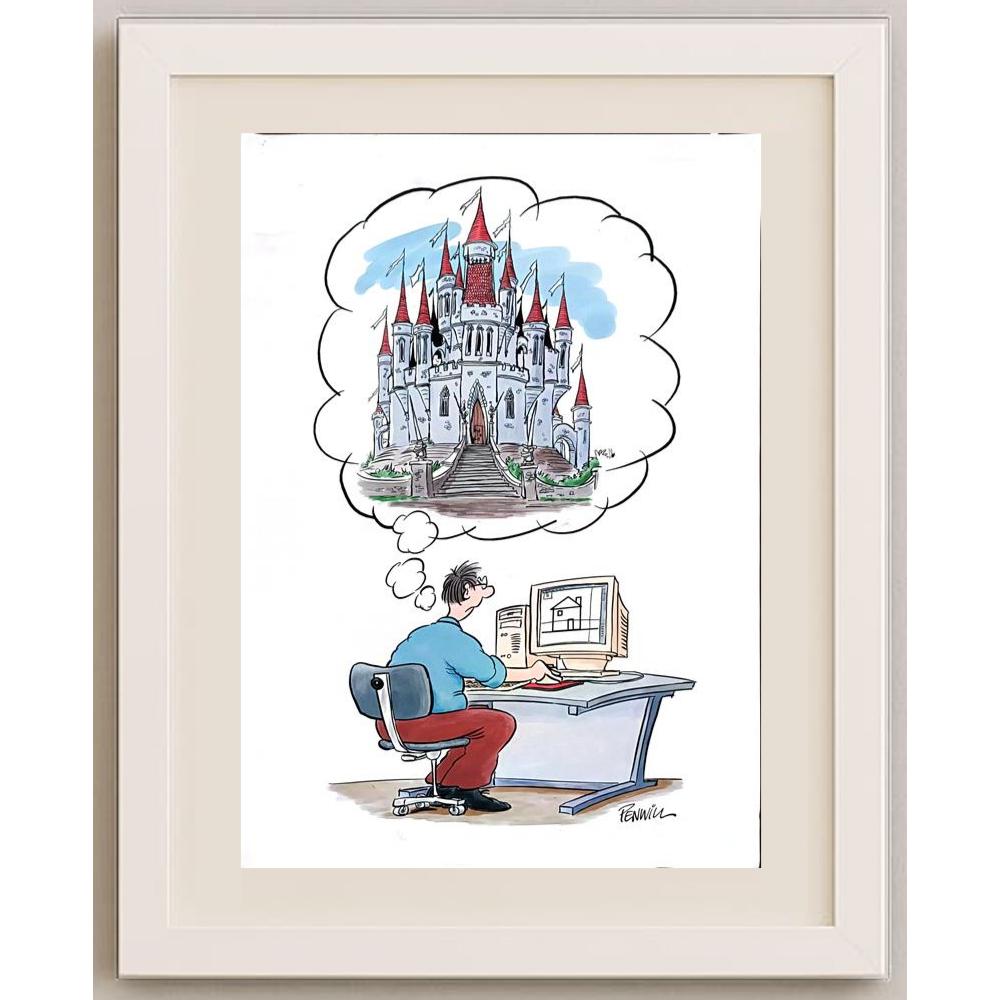 Roger Penwill 43x30cm Orijinal Karikatür BOD02878