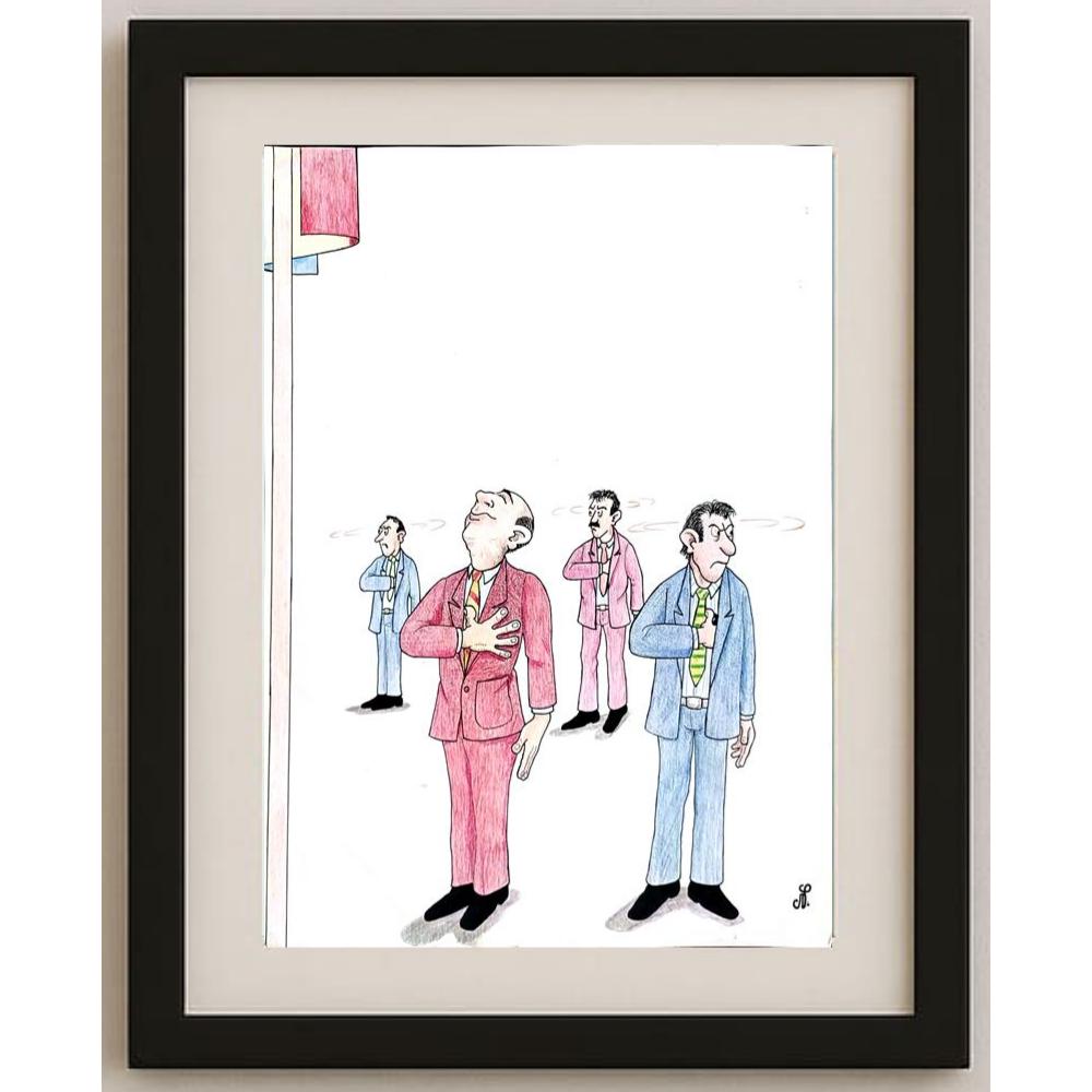 Senad Nadarevic 43x30cm Orijinal Karikatür BOD02879