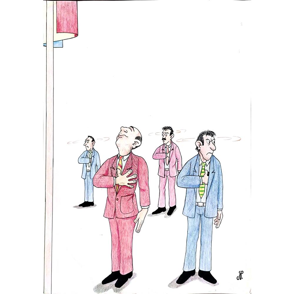 Senad Nadarevic 43x30cm Orijinal Karikatür BOD02879