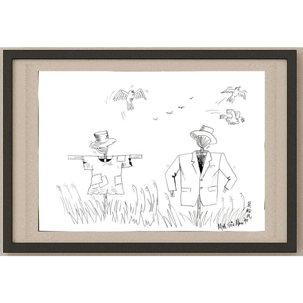 Mok Siu Man 35x25cm Orijinal Karikatür BOD02881