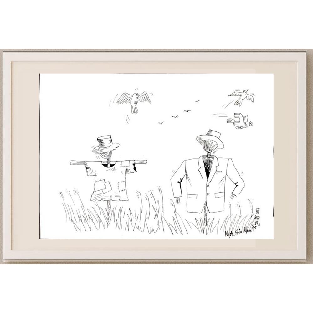 Mok Siu Man 35x25cm Orijinal Karikatür BOD02881